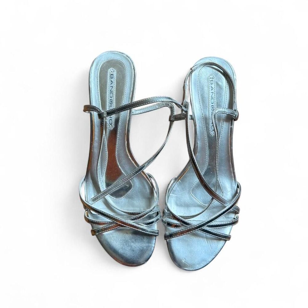 y2k kitten Silver Glam Bandolino heels Size 7.5